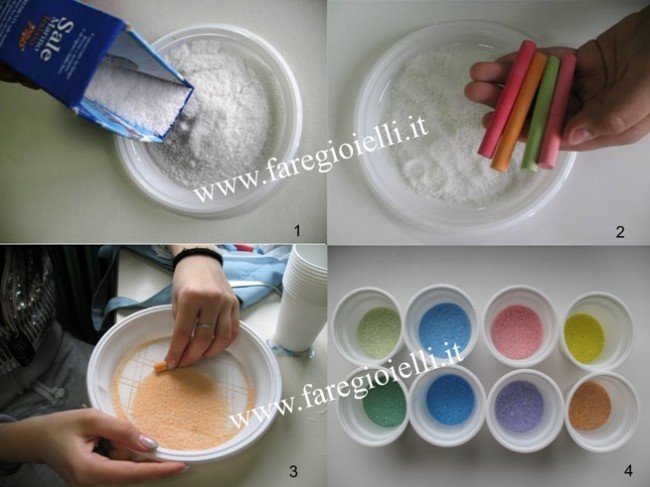 come colorare il sale da cucina